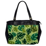 Seamless Pattern Of Monstera Leaves For The Tropical Plant Background Oversize Office Handbag Front