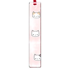 Cute Cat Cartoon Doodle Seamless Pink Pattern Large Book Marks by Grandong