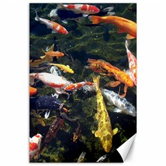 Koi Pond 3d Fish Canvas 24  X 36  by Grandong