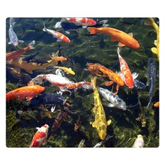 Koi Pond 3d Fish Premium Plush Fleece Blanket (small) by Grandong