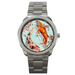 Koi Fish Sport Metal Watch by Grandong