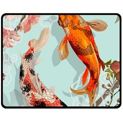 Koi Fish Fleece Blanket (medium) by Grandong