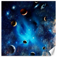 3d Universe Space Star Planet Canvas 12  X 12  by Grandong