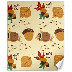 Leaves Foliage Acorns Barrel Canvas 16  X 20  by Ndabl3x