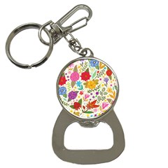 Colorful Flower Abstract Pattern Bottle Opener Key Chain by Grandong