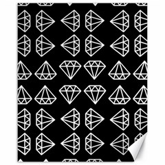 Black Diamond Pattern Canvas 16  X 20  by Ndabl3x