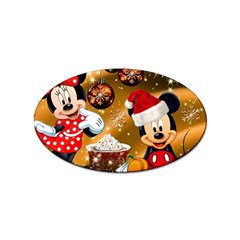 Cartoons, Disney, Merry Christmas, Minnie Sticker (oval) by nateshop