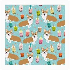 Welsh Corgis Dog Boba Tea Bubble Tea Cute Kawaii Medium Glasses Cloth (2 Sides) by Grandong