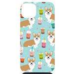 Welsh Corgis Dog Boba Tea Bubble Tea Cute Kawaii iPhone 14 Plus Black UV Print Case Front