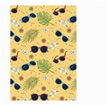 Seamless Pattern Of Sunglasses Tropical Leaves And Flower Small Garden Flag (Two Sides) Back