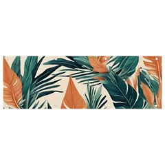 Colorful Tropical Leaf Banner And Sign 9  X 3  by Jack14