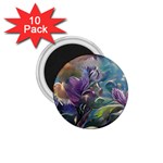 Abstract Blossoms  1.75  Magnets (10 pack)  Front