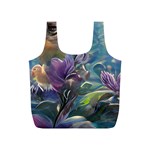 Abstract Blossoms  Full Print Recycle Bag (S) Back