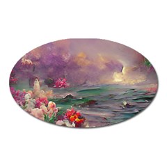 Abstract Flowers  Oval Magnet by Internationalstore