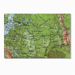 Map Earth World Russia Europe Postcard 4 x 6  (pkg Of 10) by Bangk1t