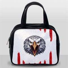 Usa Soccer T- Shirt U S A Patriotic American Flag Soccer Ball Football T- Shirt (1) Classic Handbag (one Side) by ZUXUMI