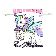 Waitress T- Shirt Awesome Unicorn Waitresses Are Magical For A Waiting Staff T- Shirt Lightweight Drawstring Pouch (l) by ZUXUMI