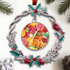 Aesthetic Candy Art Metal X mas Wreath Holly Leaf Ornament by Internationalstore