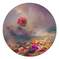 Floral Blossoms  Magnet 5  (round) by Internationalstore