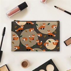 Fox Pattern Cosmetic Bag (medium) by Pakjumat