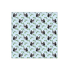 Animal Panda Bamboo Seamless Pattern Satin Bandana Scarf 22  X 22  by Pakjumat