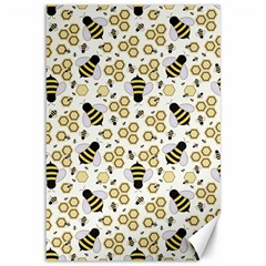 Bee Honeycomb Honeybee Insect Canvas 12  X 18  by Pakjumat