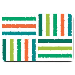 Striped Colorful Pattern Graphic Large Doormat by Pakjumat