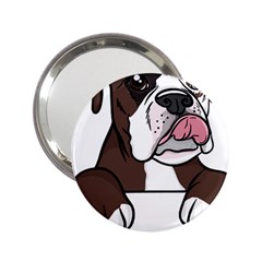 Boxer Dog T- Shirt Tri Colored Boxer T- Shirt 2 25  Handbag Mirrors by JamesGoode