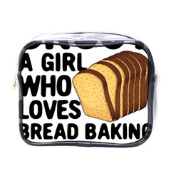 Bread Baking T- Shirt Funny Bread Baking Baker Crust A Girl Who Loves Bread Baking T- Shirt Mini Toiletries Bag (one Side) by JamesGoode