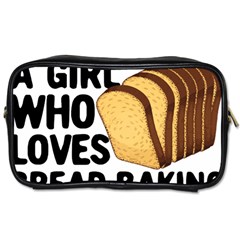 Bread Baking T- Shirt Funny Bread Baking Baker Crust A Girl Who Loves Bread Baking T- Shirt Toiletries Bag (two Sides) by JamesGoode