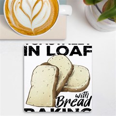 Bread Baking T- Shirt Funny Bread Baking Baker Toastally In Loaf With Bread Baking T- Shirt Uv Print Square Tile Coaster  by JamesGoode