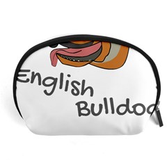 Bulldog T- Shirt Dog Face T- Shirt Accessory Pouch (large) by JamesGoode