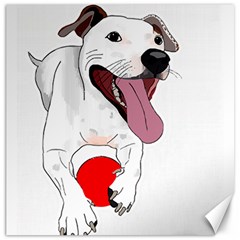 Bulldog T- Shirt Running Bulldog T- Shirt Canvas 20  X 20  by JamesGoode