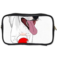 Bulldog T- Shirt Running Bulldog T- Shirt Toiletries Bag (two Sides) by JamesGoode