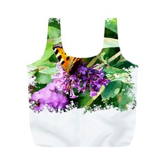 Butterfly T- Shirt Butterfly & Buddleia T- Shirt Full Print Recycle Bag (m) by JamesGoode