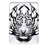 White And Black Tiger Rectangular Glass Fridge Magnet (4 pack) Front