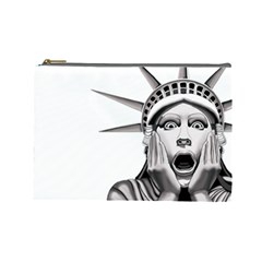 Funny Statue Of Liberty Parody Cosmetic Bag (large) by Sarkoni