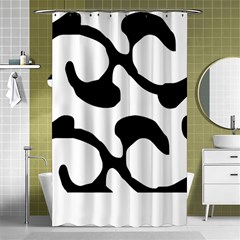 Black And White Swirl Pattern T- Shirt Black And White Swirl Pattern T- Shirt Shower Curtain 48  X 72  (small)  by EnriqueJohnson