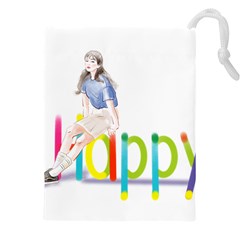 Happy Drawstring Pouch (5xl) by SychEva