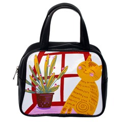 Cat Pet Ginger Art Animal Cartoon Classic Handbag (one Side) by uniart180623