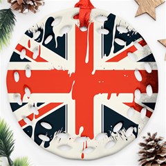 Union Jack England Uk United Kingdom London Ornament (round Filigree) by uniart180623