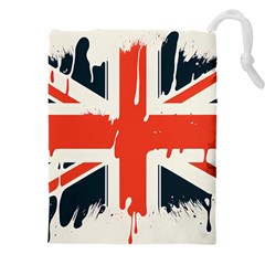 Union Jack England Uk United Kingdom London Drawstring Pouch (4xl) by uniart180623