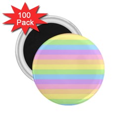 Cute Pastel Rainbow Stripes 2 25  Magnets (100 Pack)  by Ket1n9