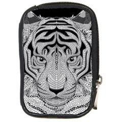 Tiger Head Compact Camera Leather Case by Ket1n9