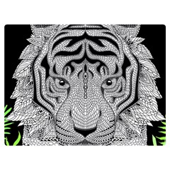 Tiger Head Two Sides Premium Plush Fleece Blanket (extra Small) by Ket1n9