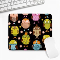 Cute Owls Pattern Large Mousepad by Ket1n9