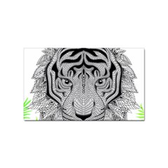 Tiger Head Sticker (rectangular) by Ket1n9