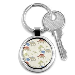 Dinosaur Art Pattern Key Chain (round) by Ket1n9