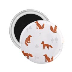 Fox Animal Wild Pattern 2 25  Magnets by Ket1n9