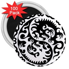 Ying Yang Tattoo 3  Magnets (100 Pack) by Ket1n9